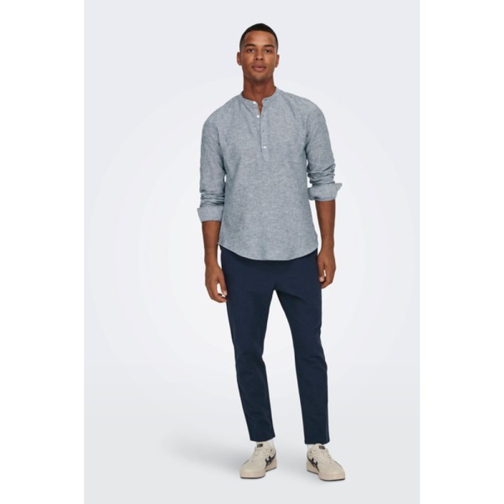Only & Sons Erkek Onslinus Beli Lastikli Keten Pantolon 22024966 Lacivert Erkek Pantolon Fiyatı