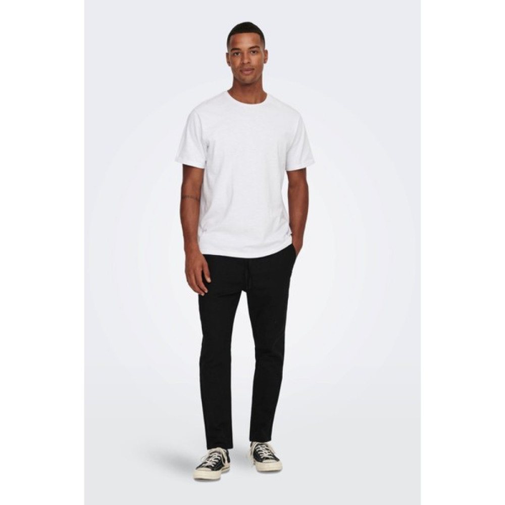 Only & Sons Erkek Onslinus Beli Lastikli Keten Pantolon 22024966 Siyah Erkek Pantolon Fiyatı