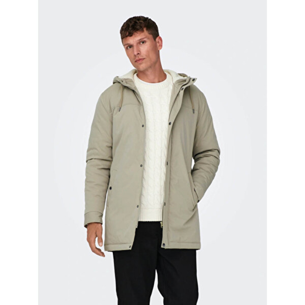Only & Sons Erkek Parka Kaban Açık Haki 22025690 Erkek Mont Fiyatı