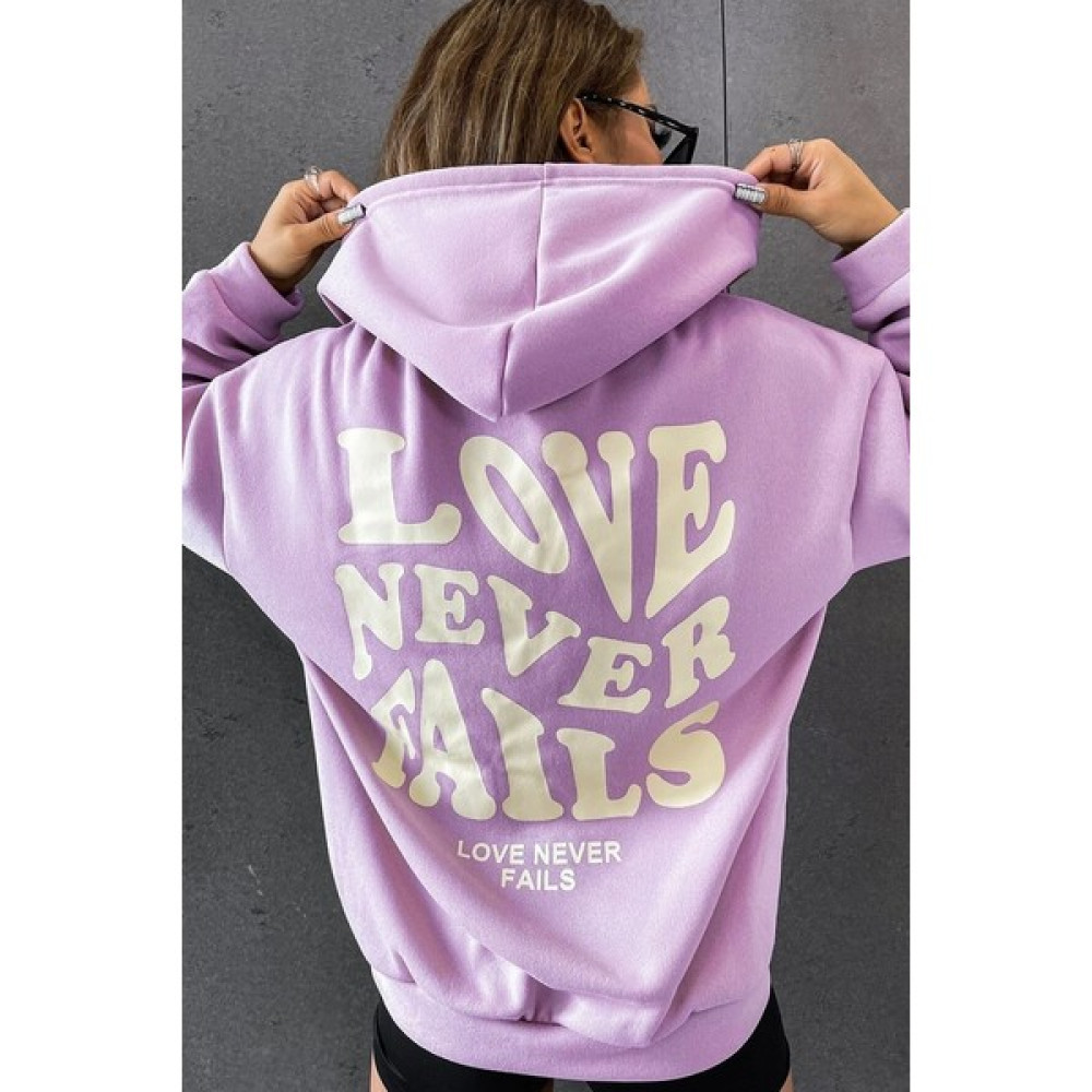 Only Trend Wear Unisex Love Never Fails Sırt Baskılı Sweatshirt Bayan Sweatshirt Fiyatı