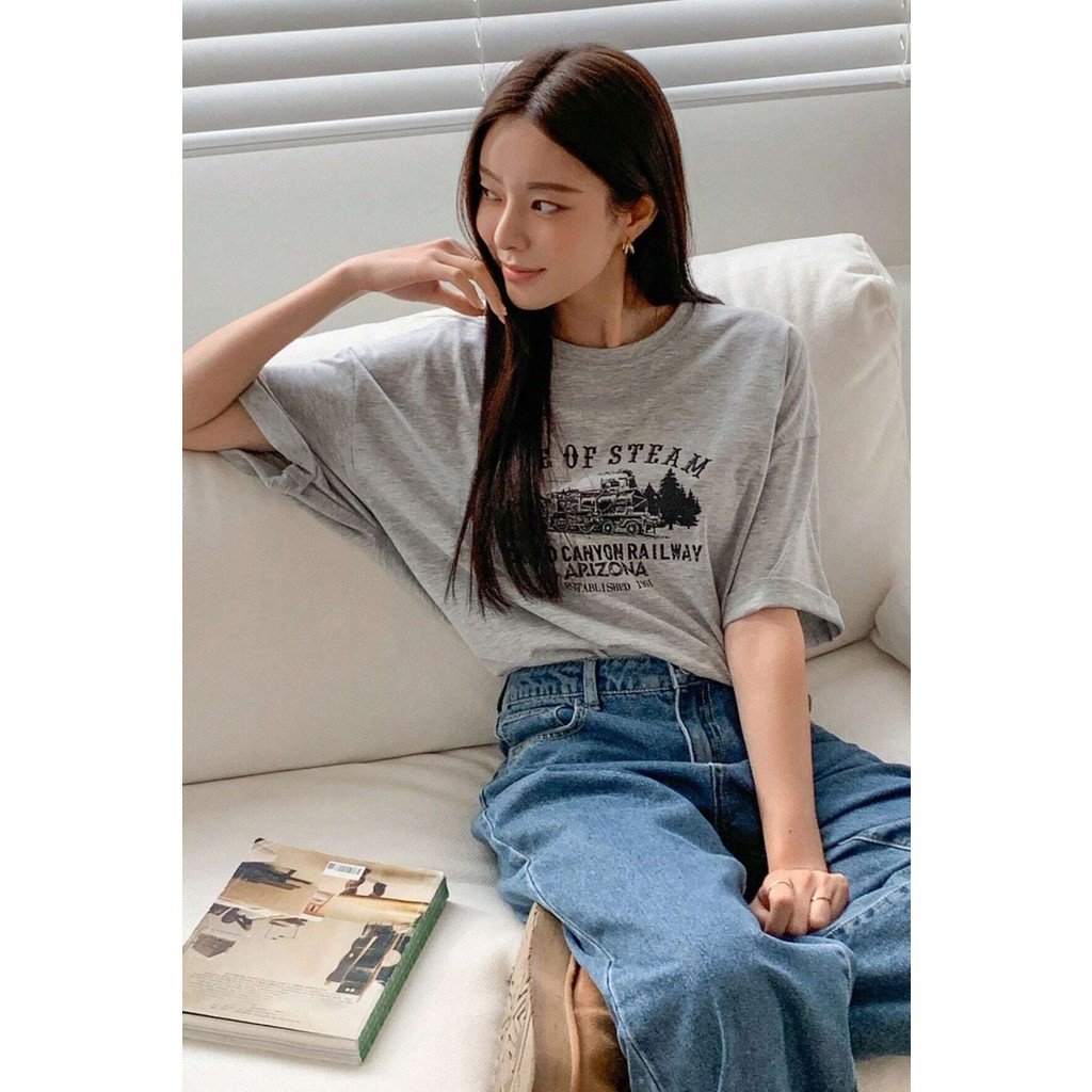 Only Trendwear Unisex Age Of Steam Baskılı Tasarım Tshirt Bayan T-shirt Fiyatı