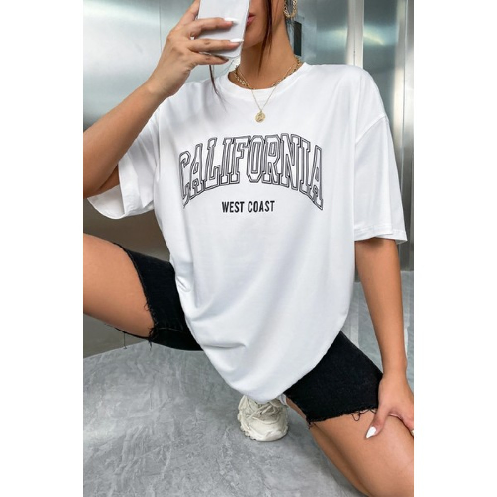 Only Trendwear Unisex California West Coast Baskılı Tasarım Tshirt Bayan T-shirt Fiyatı
