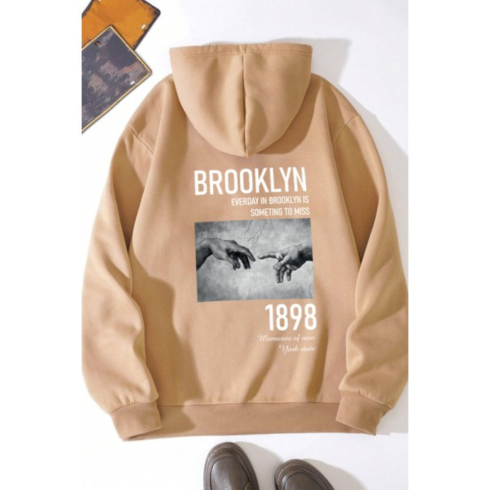 Only Trendwear Unisex Oversize 1898 Brooklyn Baskılı Sweatshirt Bayan Sweatshirt Fiyatı