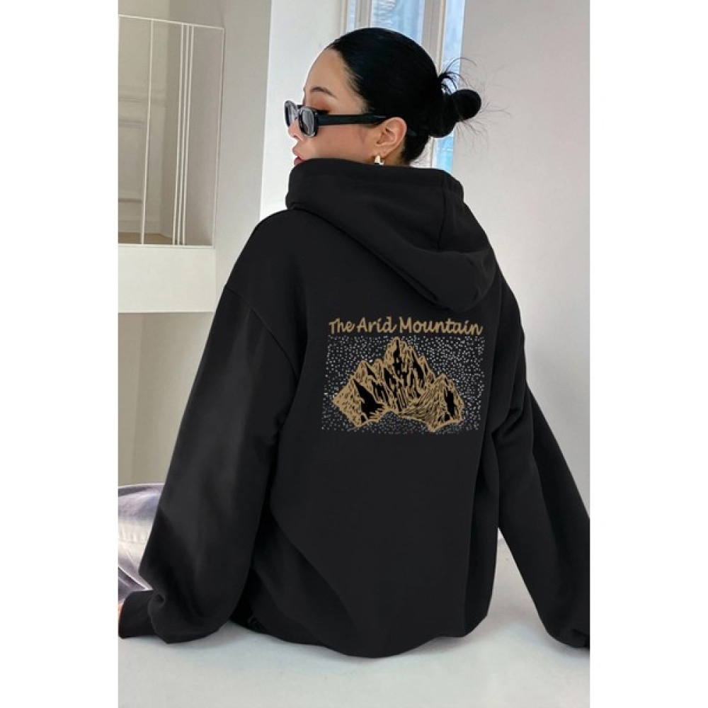 Only Trendwear Unisex Oversize Arid Mountain Baskılı Sweatshirt Bayan Sweatshirt Fiyatı