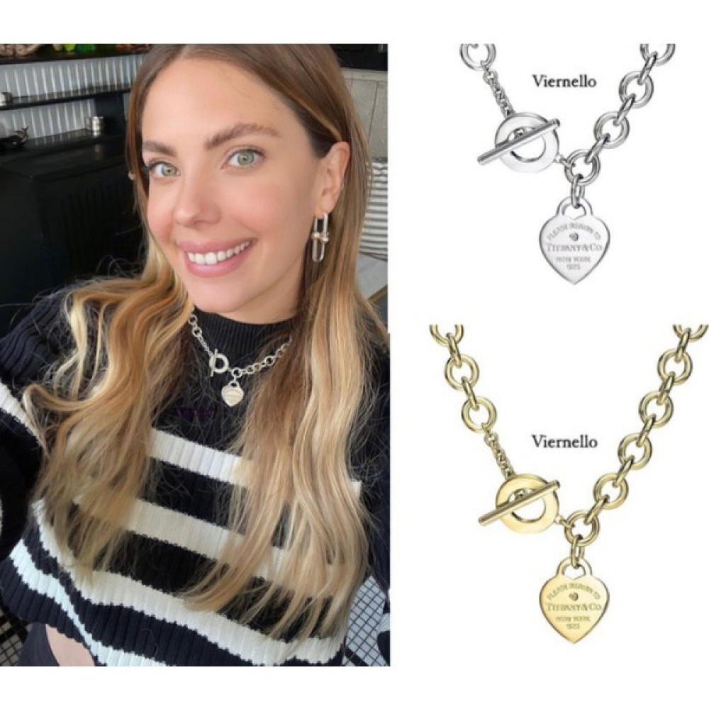 Only Vogue Eda Ece Tiffany Model Kalp Charm Çelik Kolye - 45 cm Bijuteri Kolye Fiyatı