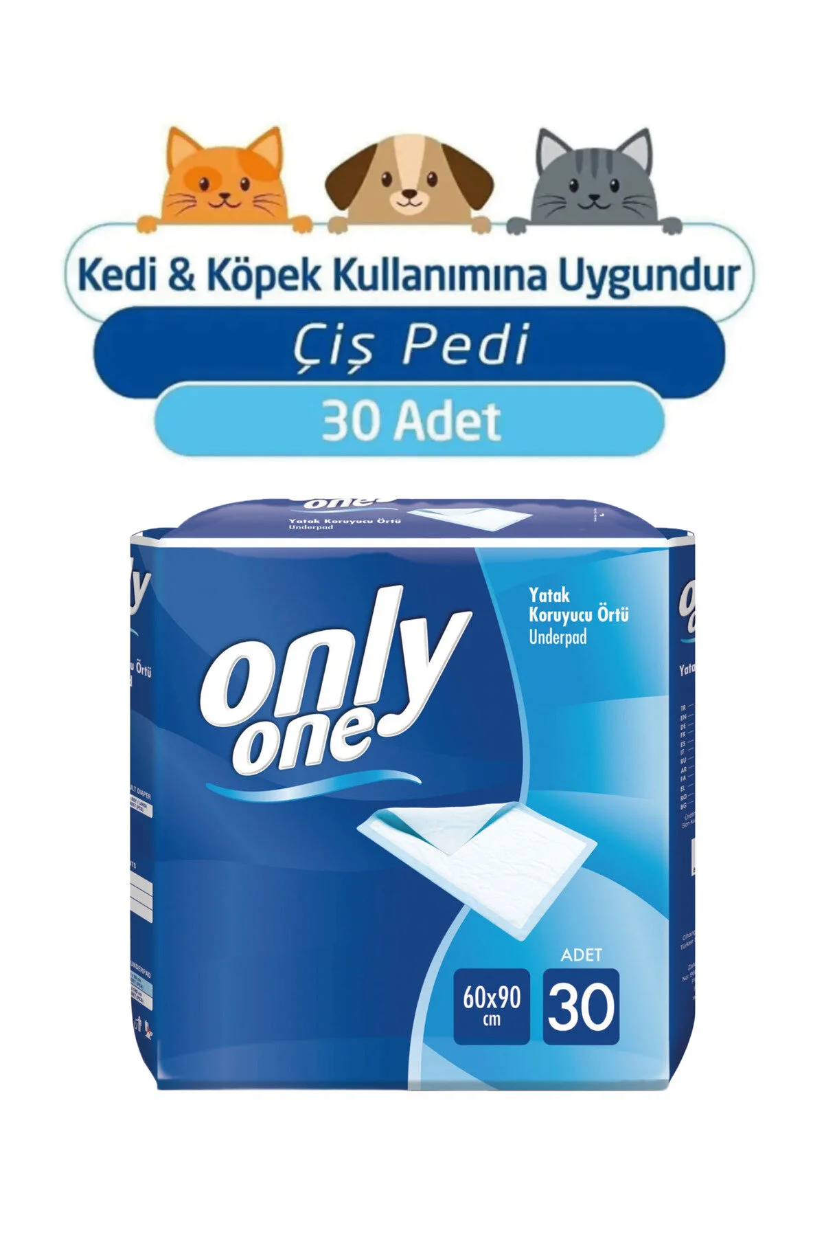 ONLYONE Kedi Köpek Çiş Pedi 60x90 Cm 30 Adet" Evcil Hayvan Ürünleri Fiyatı