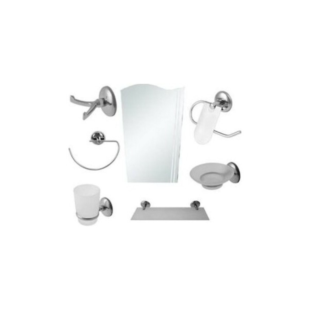 Onno Krom Banyo Takımı Cam Sabunluk Havluluk Kağıtlık Ayna 6'lı Banyo Aksesuarları Fiyatı