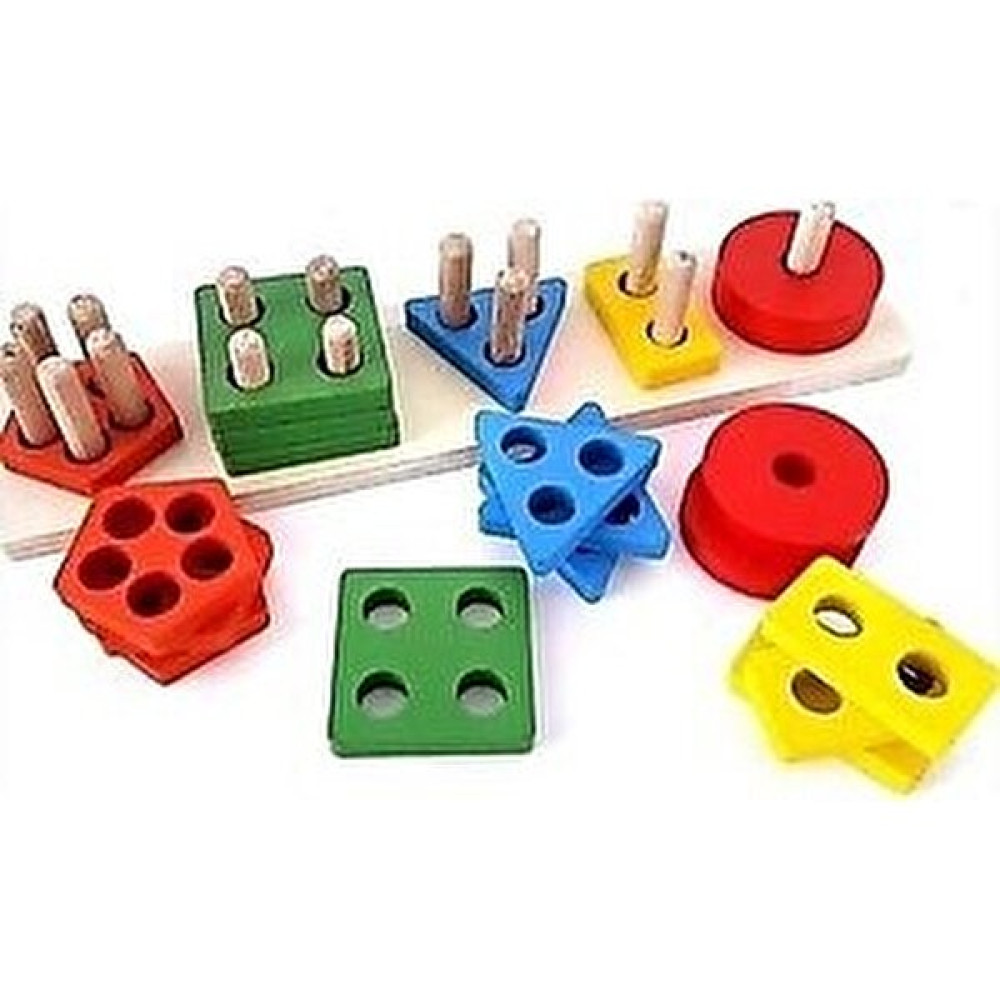 Onur Oyuncak Ahşap 5'li Geçmeli Geometri Şekiller Bebek Oyuncakları Fiyatı