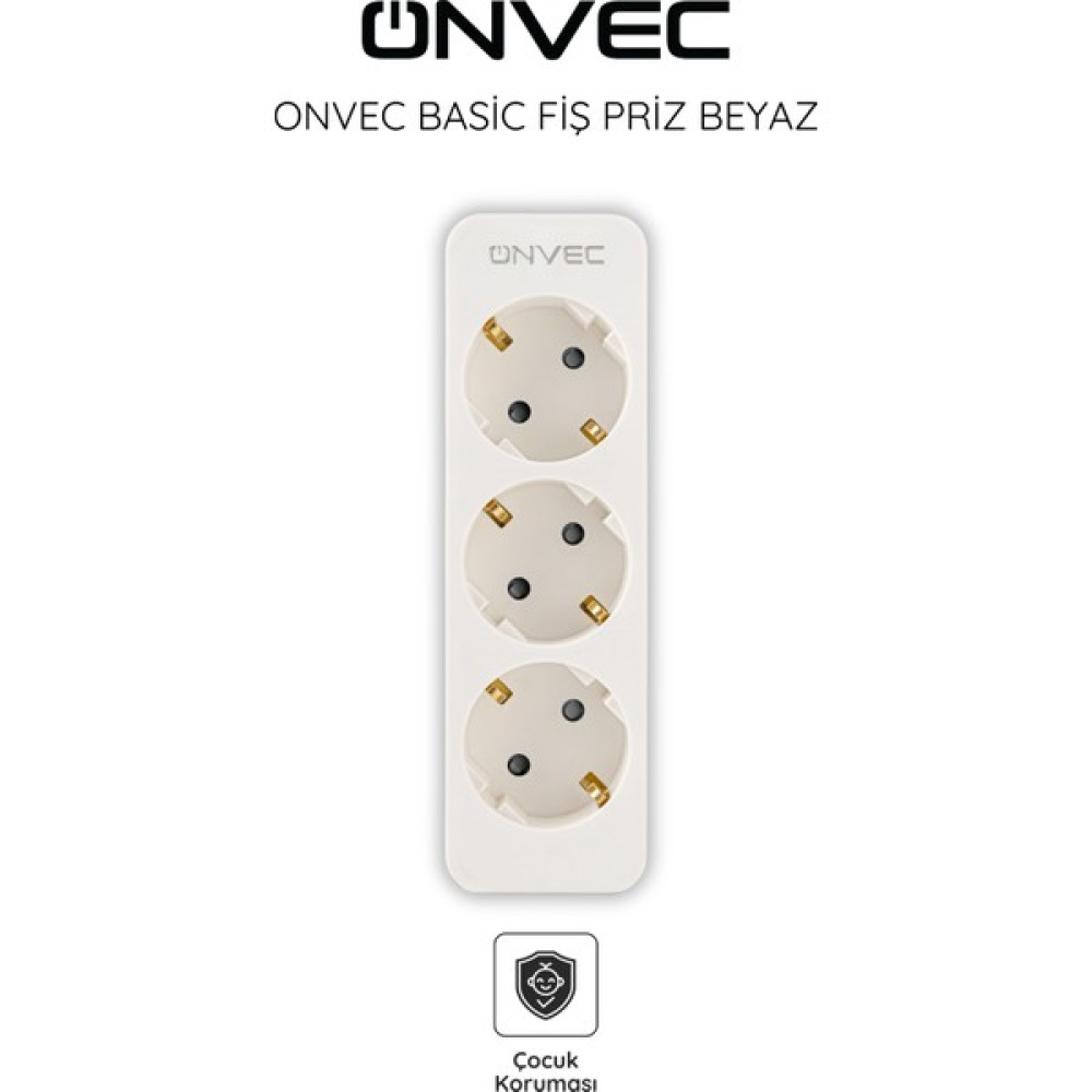 Onvec Basic Üçlü Fiş Priz Beyaz Oto Boyaları Fiyatı