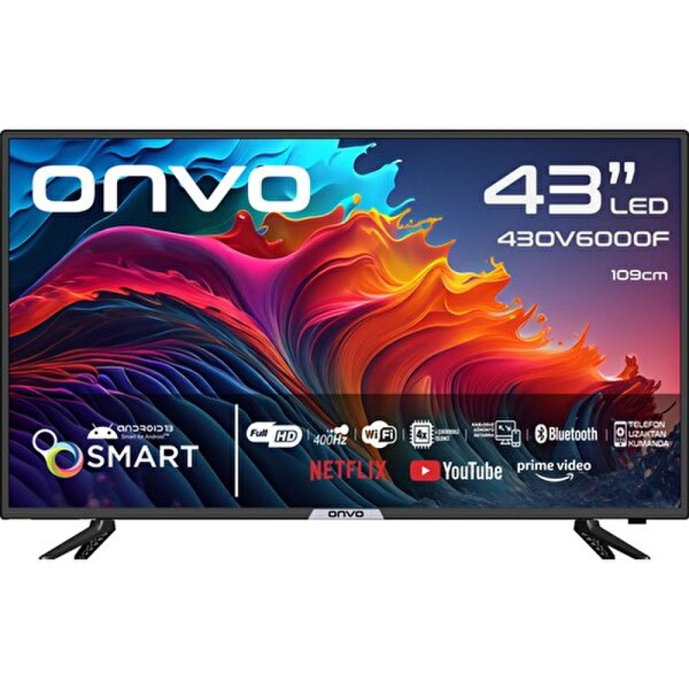 Onvo 43Ov6000F 43" 109 Ekran Uydu Alıcılı Full HD Android Smart LED Televizyon Televizyonlar Fiyatı