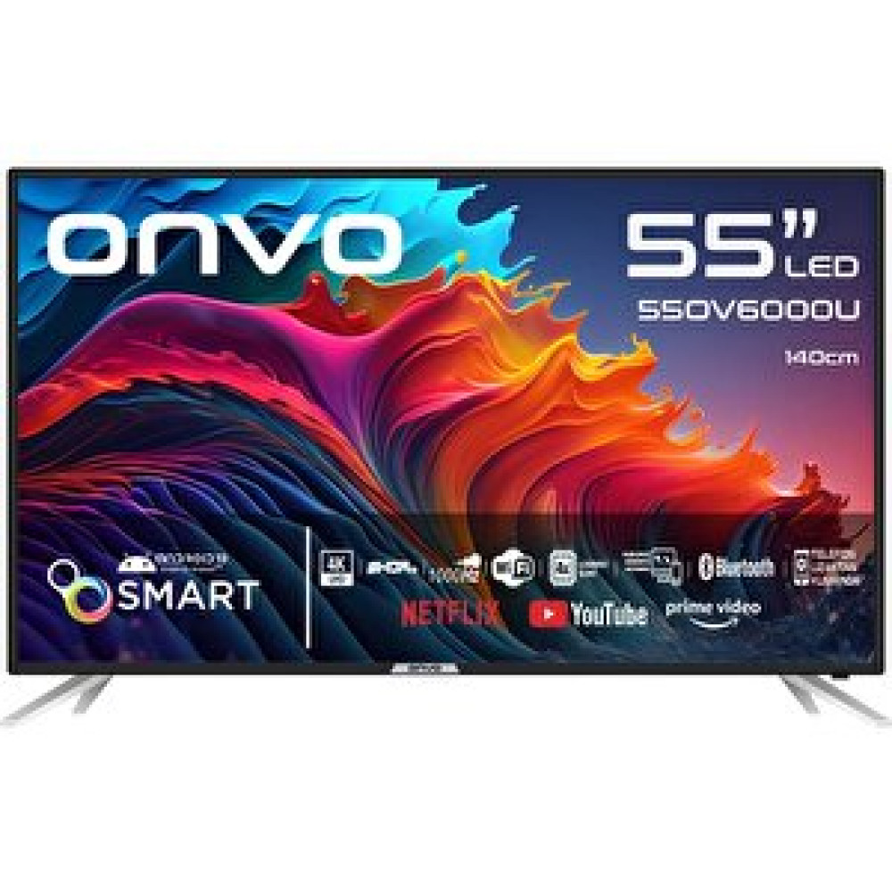 Onvo 55ov6000u 55" 140 Ekran Uydu Alıcılı Ultra Hd Androıd Smart Led Tv Televizyonlar Fiyatı