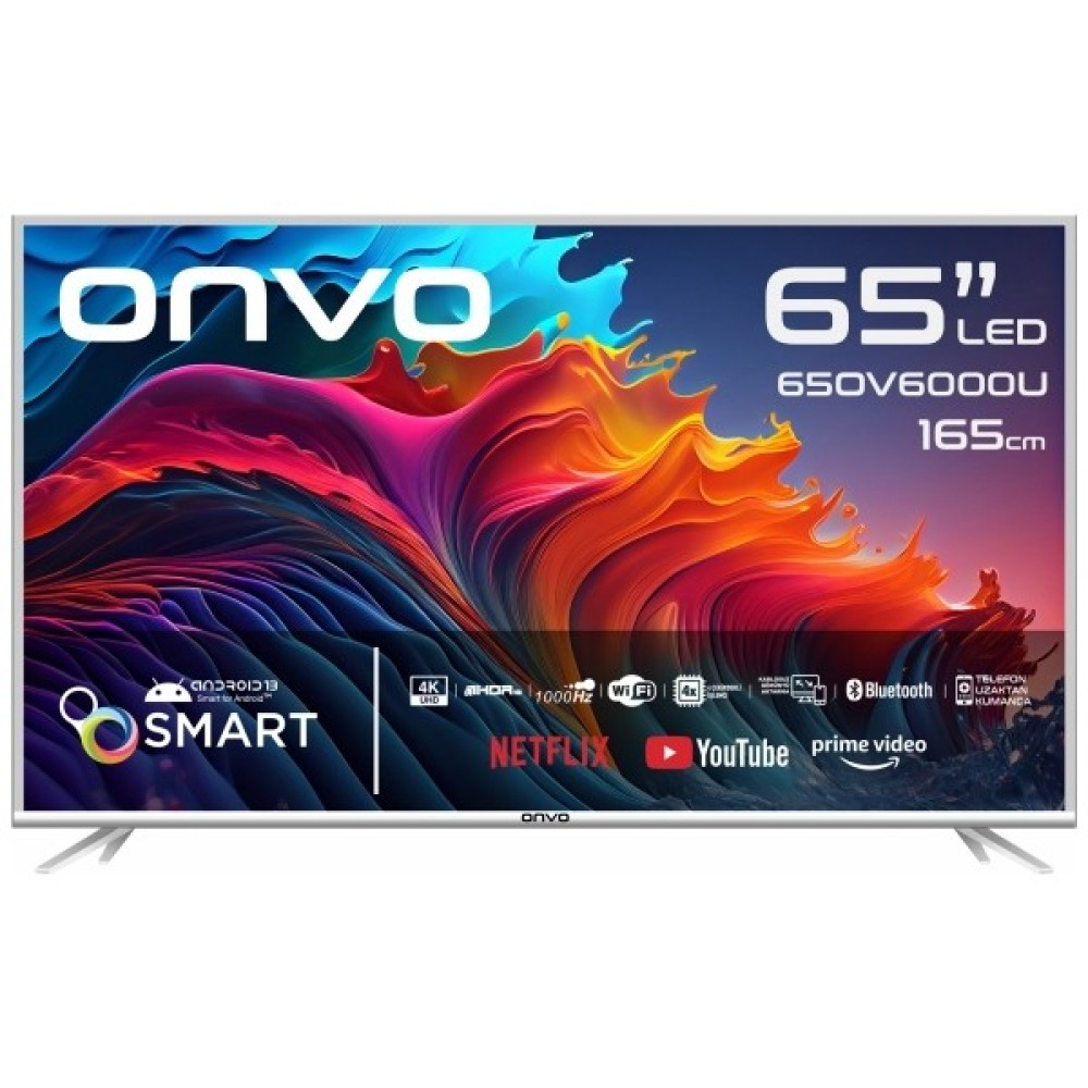 Onvo 65OV6000U 65'' 164 Ekran Uydu Alıcılı Ultra HD Android Smart LED TV - 65" Televizyonlar Fiyatı