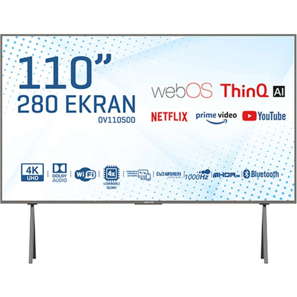 Onvo OV110500 110" 280 Ekran Uydu Alıcılı 4K Ultra HD webOS Smart LED TV Televizyonlar Fiyatı