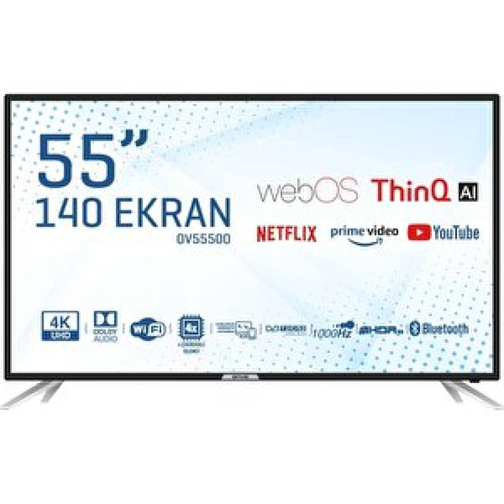 Onvo Ov55500 4k Ultra Hd 55" 140 Ekran Uydu Alıcılı Webos Smart Led Tv Televizyonlar Fiyatı