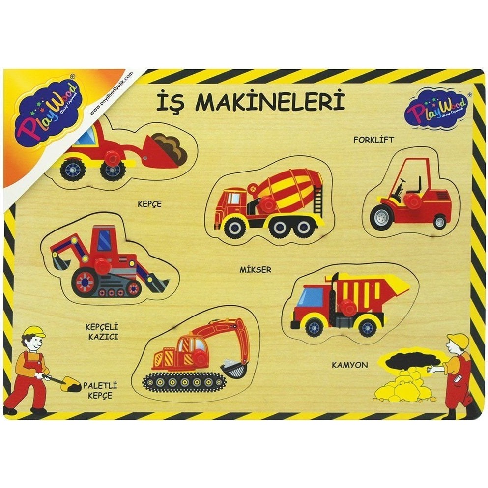 Onyıl Oyuncak Ahşap Tutmalı İş Makinaları Anne Bebek Oyuncak Fiyatı