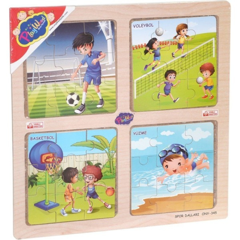 Onyıl Oyuncak ONY-343/344/345/346 Ahşap Eğitici 4'lü Puzzle -Onyıl Oto Boyaları Fiyatı