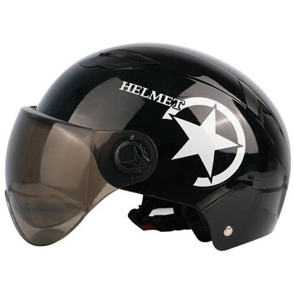 OoTdd Dört Mevsim Yarım Kask Motosiklet Güvenlik Kaskı (Yurt Dışından) - Siyah Motorsiklet Kaskları Fiyatı