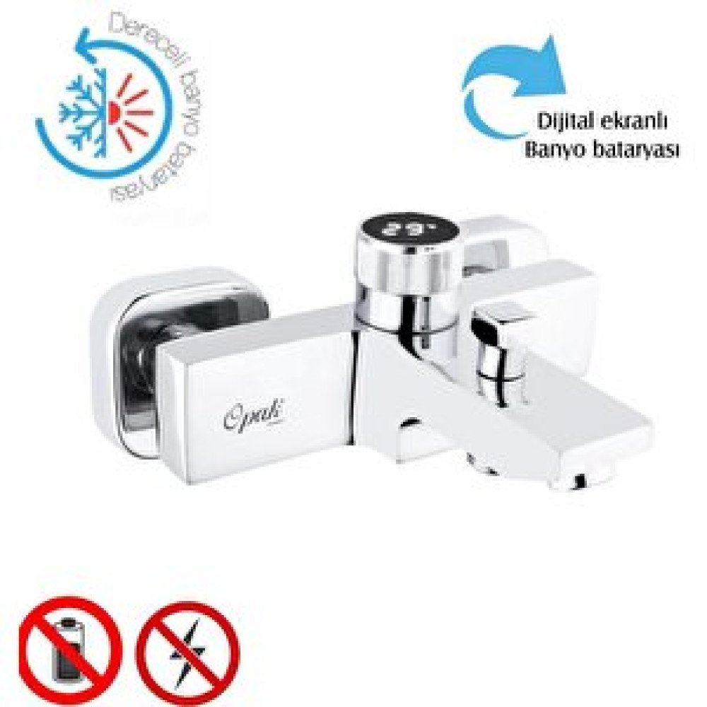 Opak Armatür Opak Afra Digital Banyo Bataryası 050001 Bataryalar Fiyatı