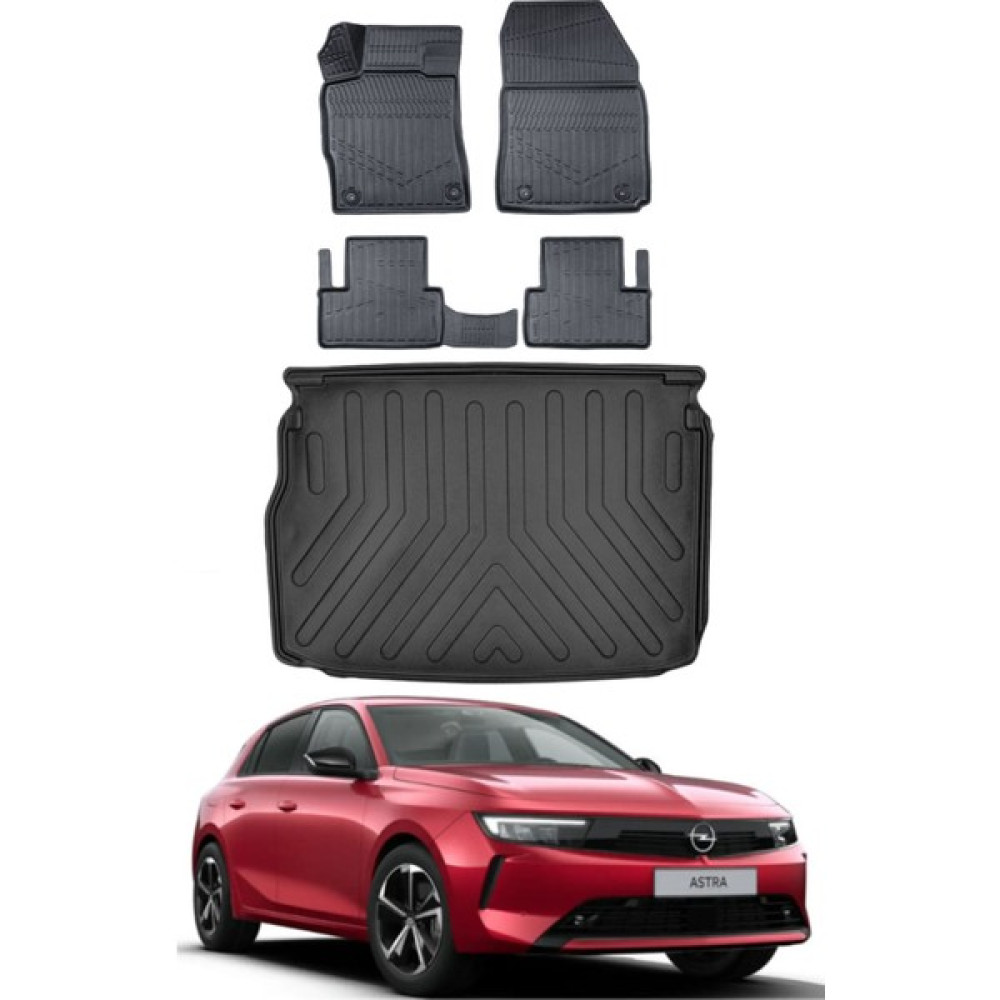 Opel Astra L 2025 Model Üst Bagaj Havuzu Araca Özel Siyah Paspas Takımı Oto Paspas Fiyatı