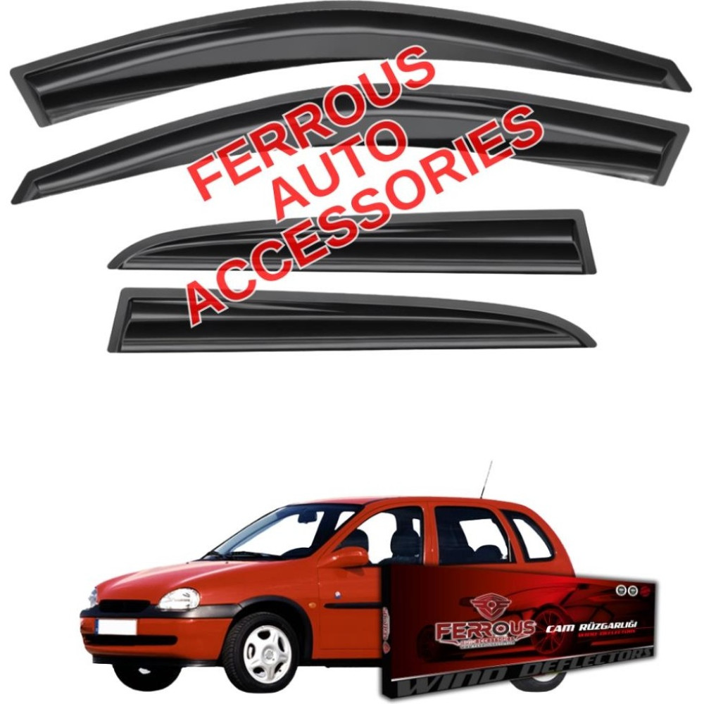 Opel Corsa B Ferrous Cam Rüzgarlığı 4lü 1993 2000 Oto Rüzgarlıkları Fiyatı
