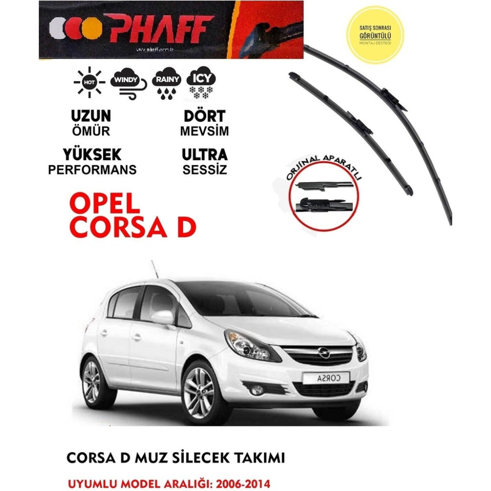 Opel Corsa D Ön Silecek Takımı 2006-2014 Model Arası Araca Özel Araca Özel Silecekler Fiyatı