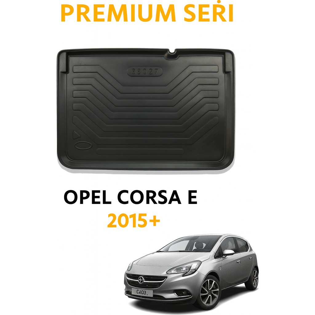 Opel Corsa E Bagaj Havuzu 2015+ 3D Bagaj Havuzu Premium - Siyah Bagaj Havuzu Fiyatı