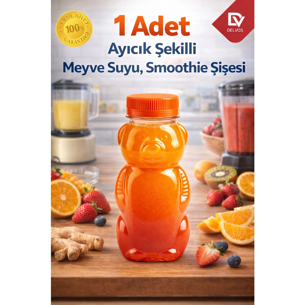 Open Home Concept 1 Adet Ayıcık Şişe – Turuncu Kapaklı, Okul ve Piknik Için Eğlenceli Çocuk Meyve Suyu Şişesi 250 ml Suluk Fiyatı