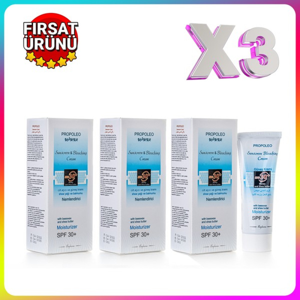 Open Propoleo Balmum ve Şiya Yağ Özlü Güneş Kremi ve Cilt Açıcı SPF30+ 75ML X3 Oto Boyaları Fiyatı