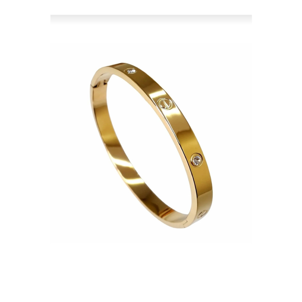 Opia JEWELRY Taşlı Paslanmaz Çelik Cartier Kelepçe Bileklik B Kalite 18 Beden Çelik Bilezik Fiyatı