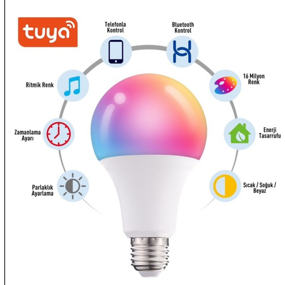 Opiunte Blutooth Akıllı Rgb Ampul 16 Milyon Renk Uzaktan Telefon Kontrol Ambiyans Işığı Led Aydınlatmalar Fiyatı
