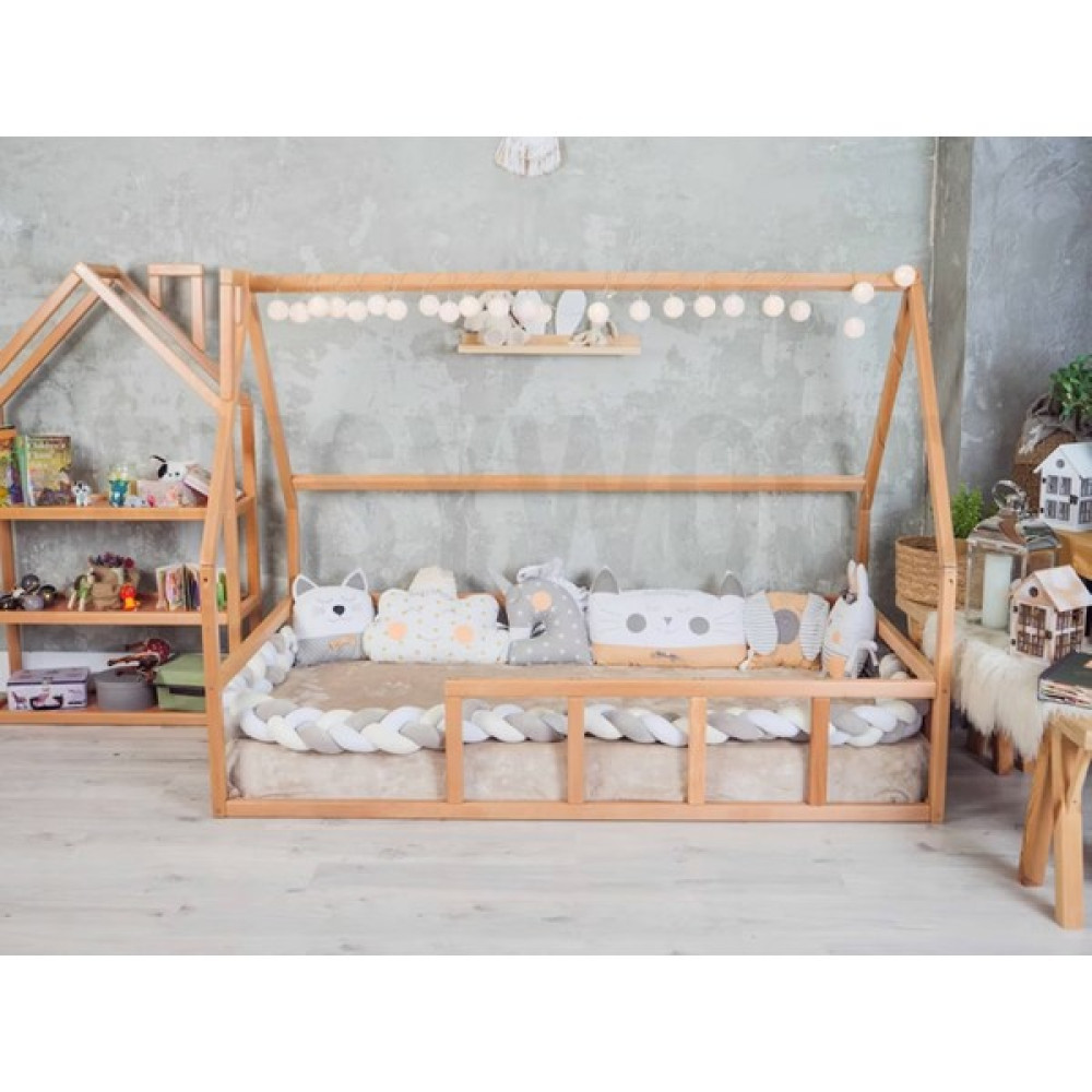 Oppipo Ahşap Montessori Karyola - Masif Ahşap Karyola - Montessori Yatak - 90 x 190 cm Karyola Fiyatı