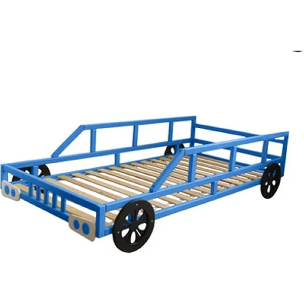 Oppipo Ahşap Montessori Karyola - Masif Ahşap Karyola - Montessori Yatak - Mavi - 70 x 130 cm Karyola Fiyatı