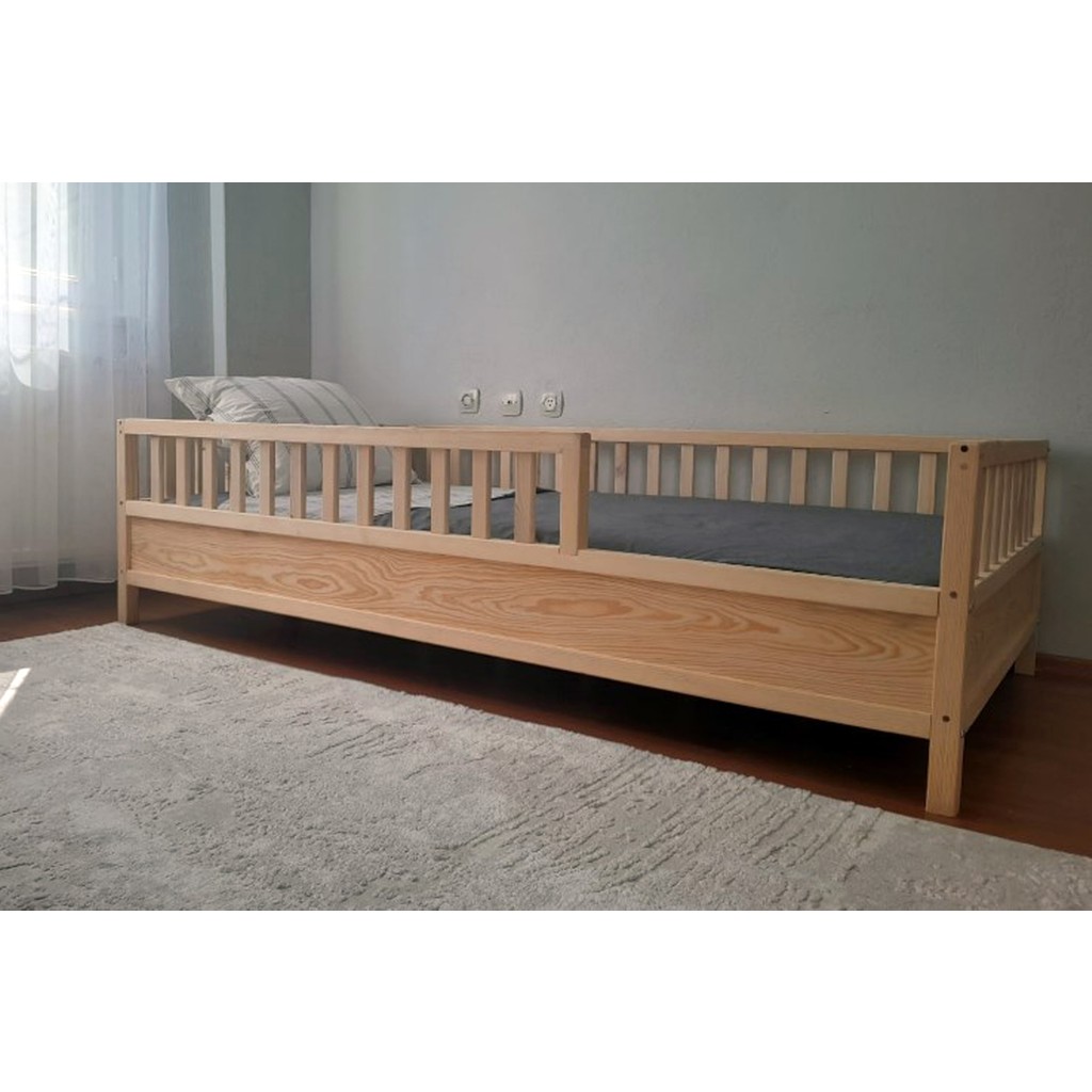 Oppipo Montessori Çocuk Karyola - Montessori Yatak - Ahşap Karyola - 45 cm Korkuluklu - OPPIPO56 - 60 x 120 Diğer Fiyatı