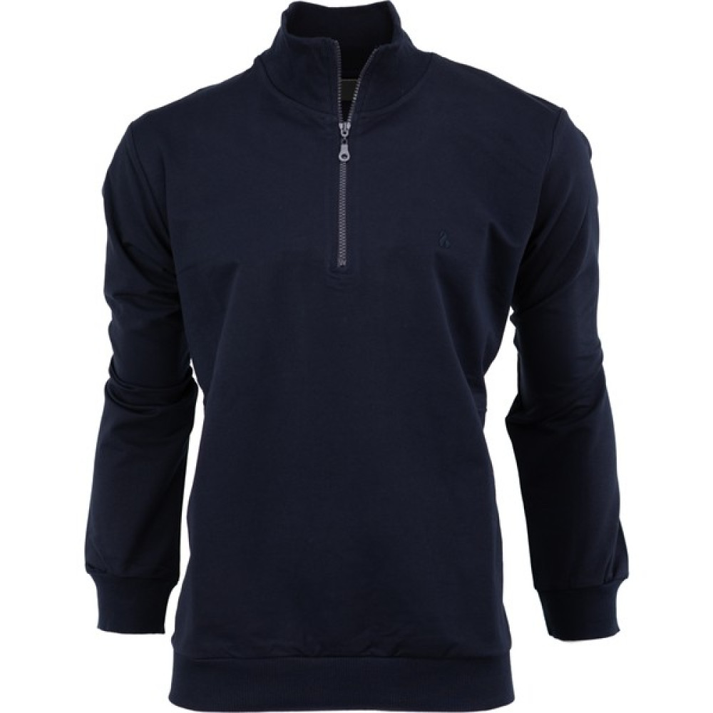 Oppland Erkek Mevsimlik Yarım Fermuarlı Dik Yaka Uzun Kollu Armalı Rahat Likralı Pamuklu İki Iplik Sweatshirt Erkek Sweatshirt Fiyatı