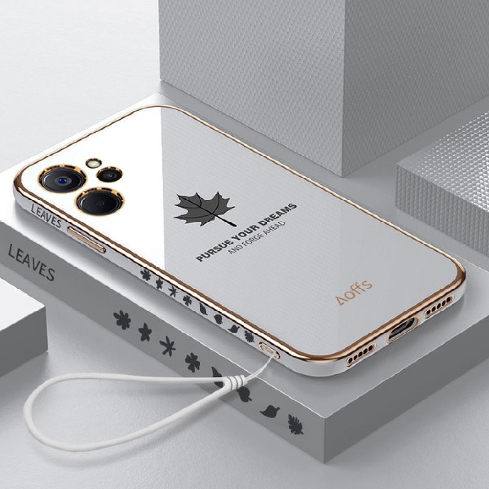 Oppo Realme 10 Için Kemerli Elektroliz Telefon Kılıfı (Yurt Dışından) - Beyaz Cep Telefonu Kılıfı Fiyatı