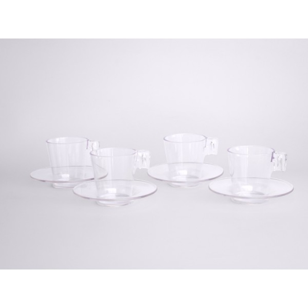 Opportia Kırılmaz Türk Kahvesi & Espresso Fincan Seti - 4 Adet - Şeffaf - 70 ml Fincan / Bardak / Kahve Takımı Fiyatı