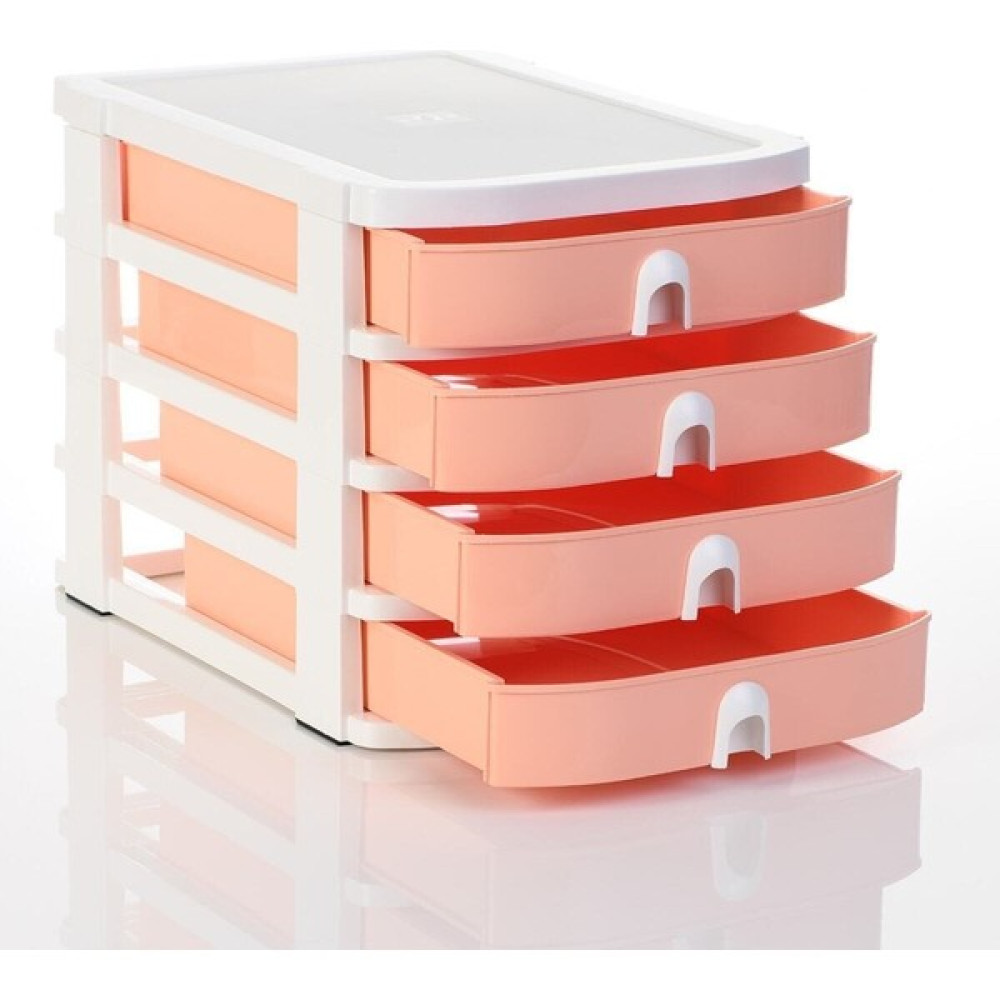 Ops Co 7400 Çok Amaçlı Çekmeceli Organizer Pastel Turuncu Ofis Seti Fiyatı