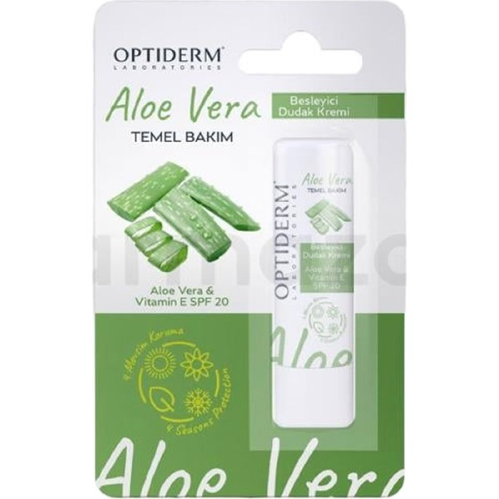 Optiderm Lip Stick E Vitaminli Spf20+ Aloe Vera - 1 Dudak Bakımı / Koruyucu Fiyatı