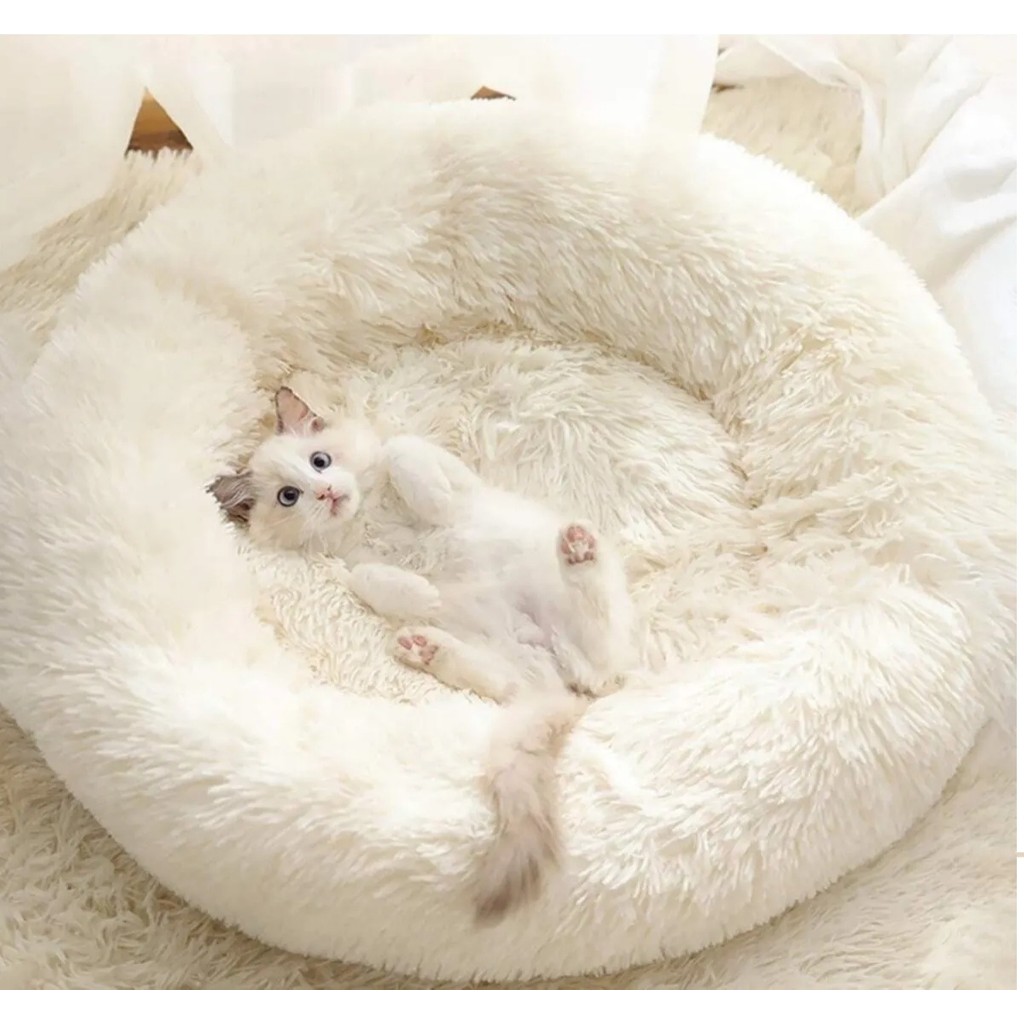 Optimal&Prime Beyaz Yumuşak Peluş Kedi Yatağı - Köpek Yatağı Minder Evcil Hayvan Ürünleri Fiyatı