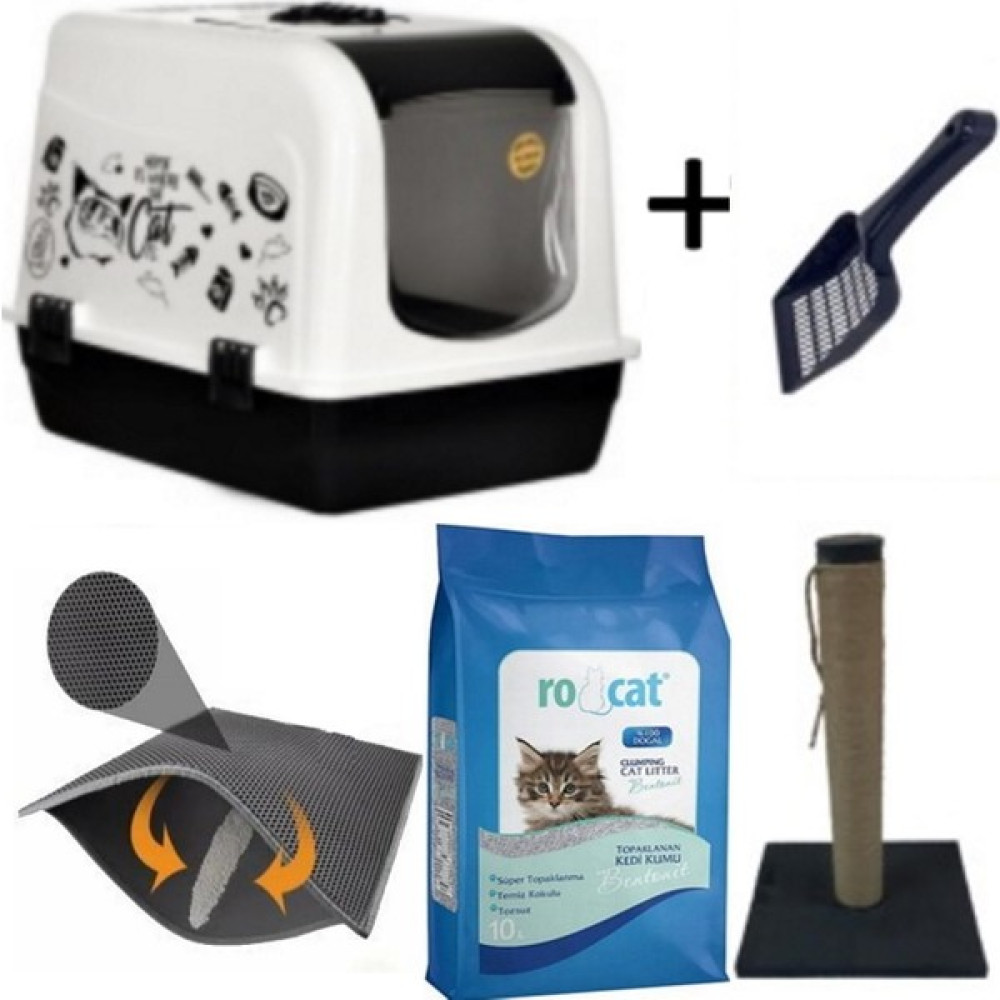 Optimal&Prime Maxi Xxl Büyük Boy Kedi Tuvalet Kabı Üsten Acılır Kauçuk Paspaslı Set Evcil Hayvan Ürünleri Fiyatı