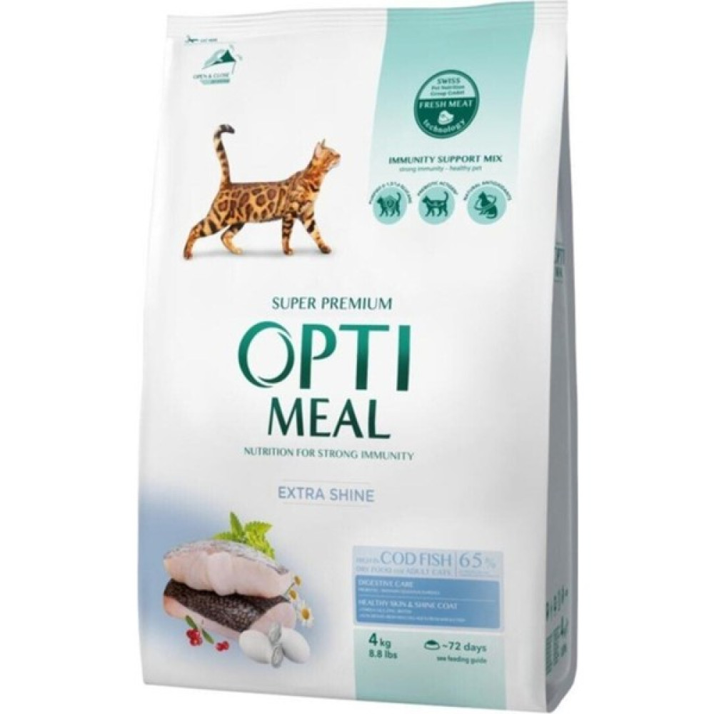 Optimeal Extra Shine Morina Balıklı Yetişkin Kedi Maması 4 Kg Evcil Hayvan Ürünleri Fiyatı