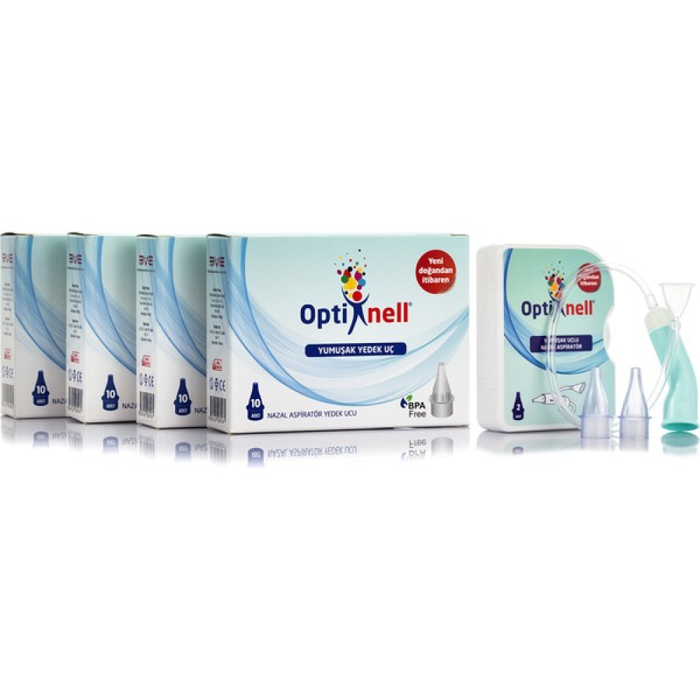Optinell Nazal Burun Aspiratörü Yedek Ucu 4 Kutu+Aspiratör SKT 07/2028 - 0 - 3 Yaş Burun Aspiratörü Fiyatı