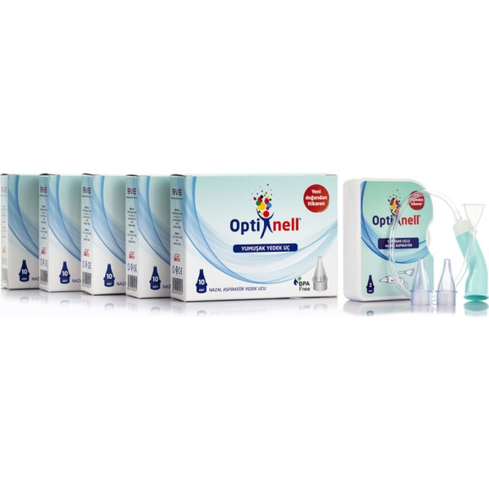 Optinell Nazal Burun Aspiratörü Yedek Ucu 5 Kutu+Aspiratör SKT 07/2028 - 0 - 3 Yaş Burun Aspiratörü Fiyatı