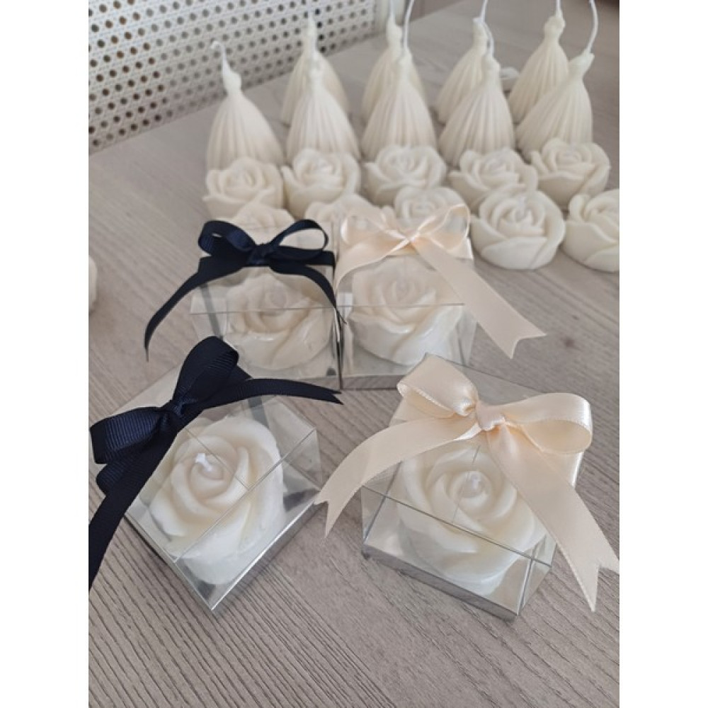Opulent Accessories Gül Mum 15 Adet, Kına,düğün,söz,nişan,nikah,hac,umre Hediyelik, Bebek Mevlüdü Doğum Günü Hediyelik Mum - Beyaz Dekoratif Mum Fiyatı