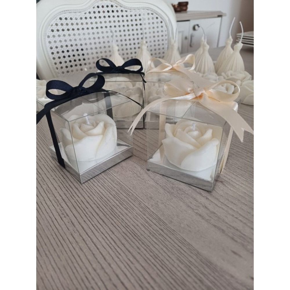 Opulent Accessories Gül Mum 20 Adet, Düğün,nikah,nişan,söz,kına,doğum Günü Hediyelik Mum,hac,umre Hediyelik, Bebek Mevlüdü - Beyaz Dekoratif Mum Fiyatı