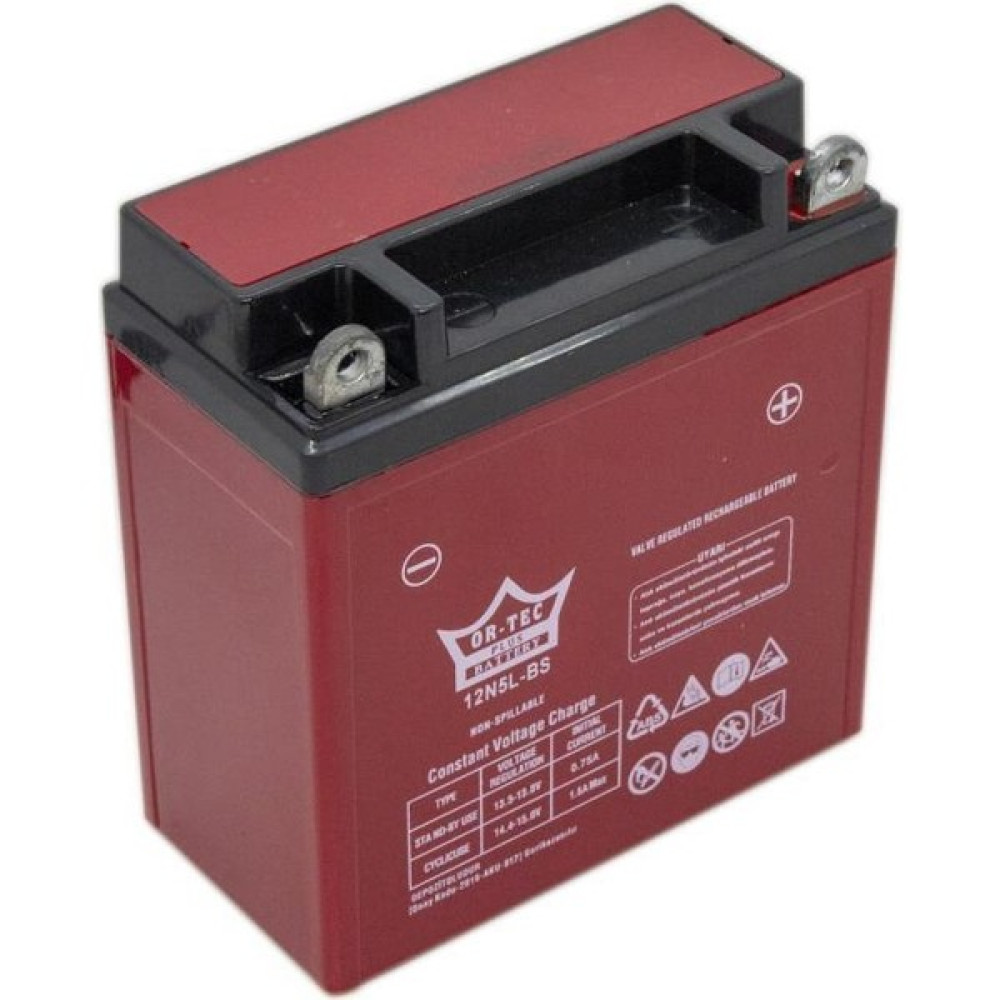 Or-Tec 12V 5 Ah 12N5L-BS Motosiklet Aküsü Akü Fiyatı