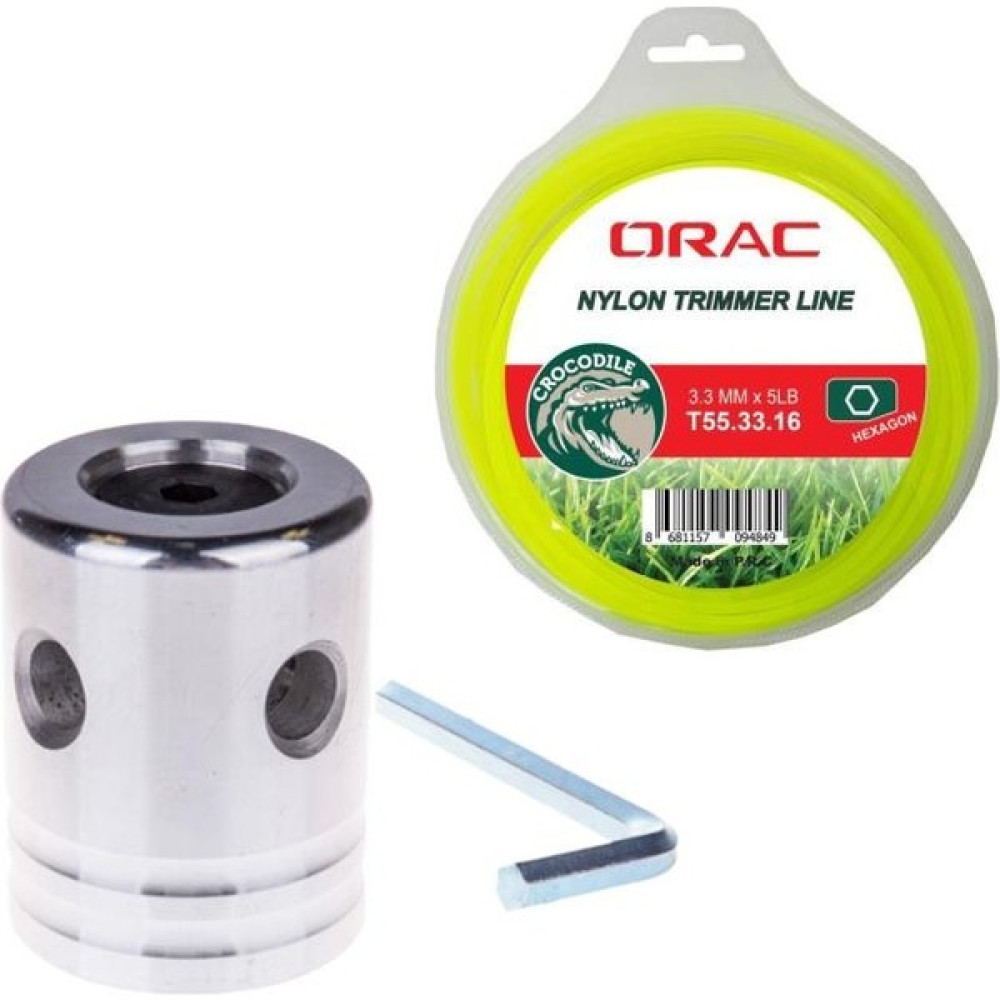 Orac 3.30 mm 46 Mt.altı Köşe Sarı Tırpan Misinası + Tırpan Örümcek Başlık (Alyanlı) Bahçe Makinesi Aksesuar & Yedek Parça Fiyatı