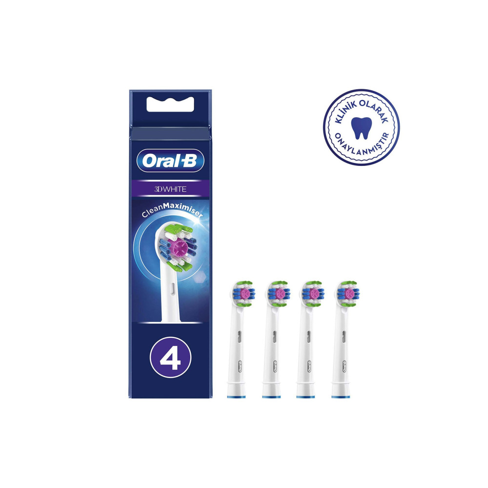 Oral-B 3 Boyutlu Beyazlık Şarjlı Diş Fırçası Yedek Başlığı 4lü Şarjlı Diş Fırçası ve Aksesuarları Fiyatı