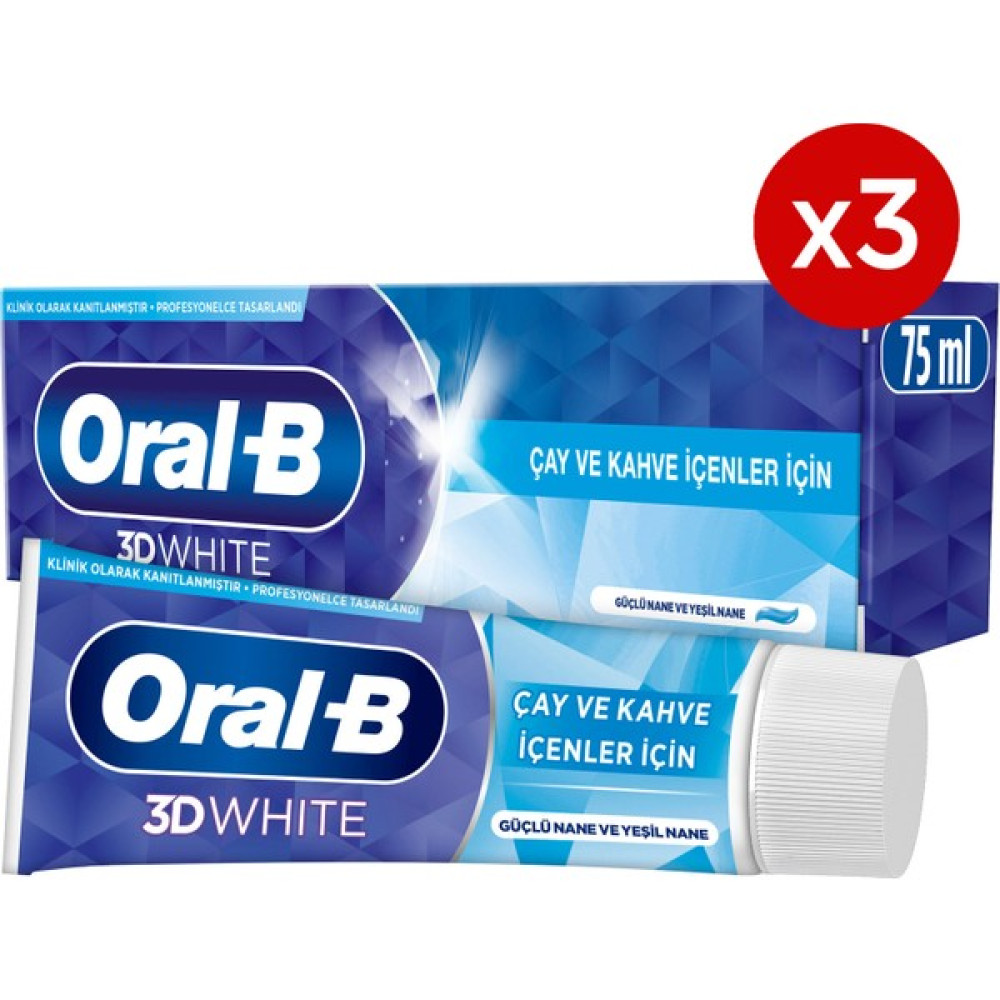 Oral-B 3d White Çay ve Kahve Içenler Için Diş Macunu 75 ml x 3 Oto Boyaları Fiyatı