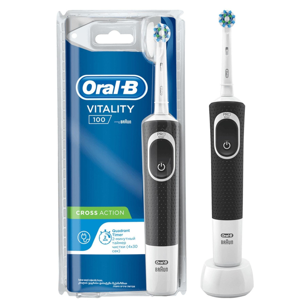 Oral-B Afet Özel D100 Şarj Edilebilir Diş Fırçası Cross Action Siyah Şarjlı Diş Fırçası ve Aksesuarları Fiyatı